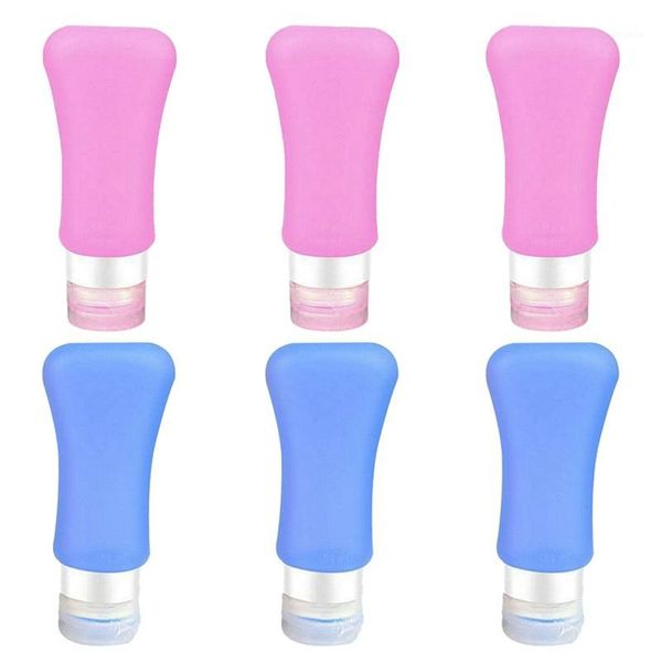 

6pcs silicone travel bottles containers cosmetic pots empty lotion liquid bottle1