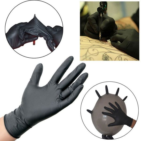 

nitrile 10pcs comfortable gloves rubber disposable black mechanic