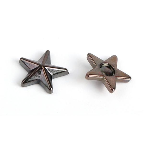 

silver gun black gold ccb пластиковые бусины пентаграмма звезда моды аксессуары 14мм 4 8 star spike шпильки пришить сумки или одежды wmtktp