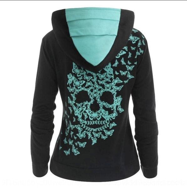 

7n0ni print butterflyskull pocket panel contrast print hoodie butterfly butterfly butterflyskull pocket olqay contrast hoodie panel, Black