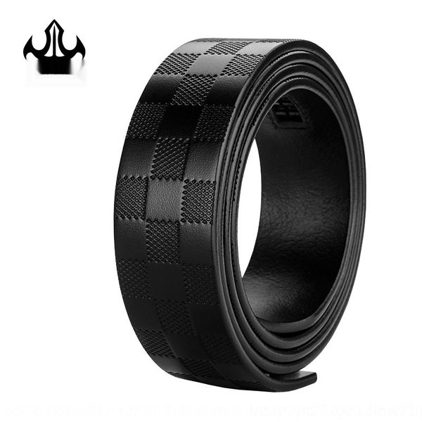 

yx3a8 the whole less leather lrv5r with automatic body check pattern belt men's business belt leisure fashion men's button head fo, Black;brown