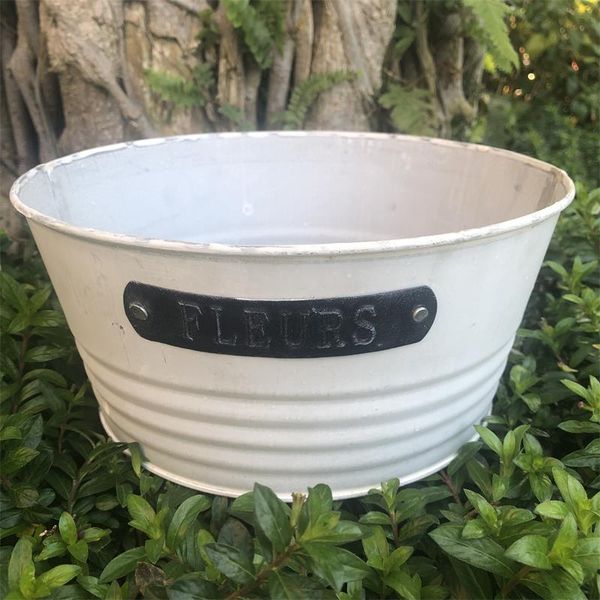 

d22*h10cm round wedding centerpieces big flower metal planter antique vintage planter fleurs large succulents pots sf-134