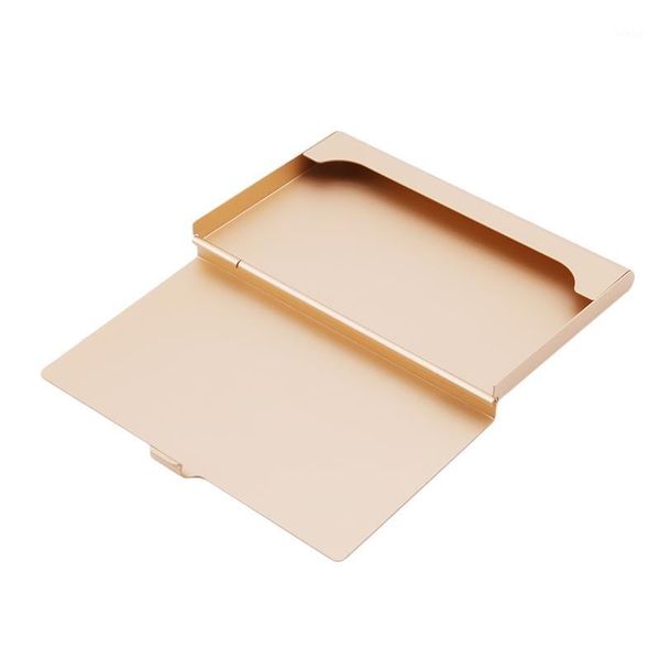 

business men's card pack holder bank metal check sleeve gifts dedicated antimagnetic be choked cover billetera mujer1, Brown;gray