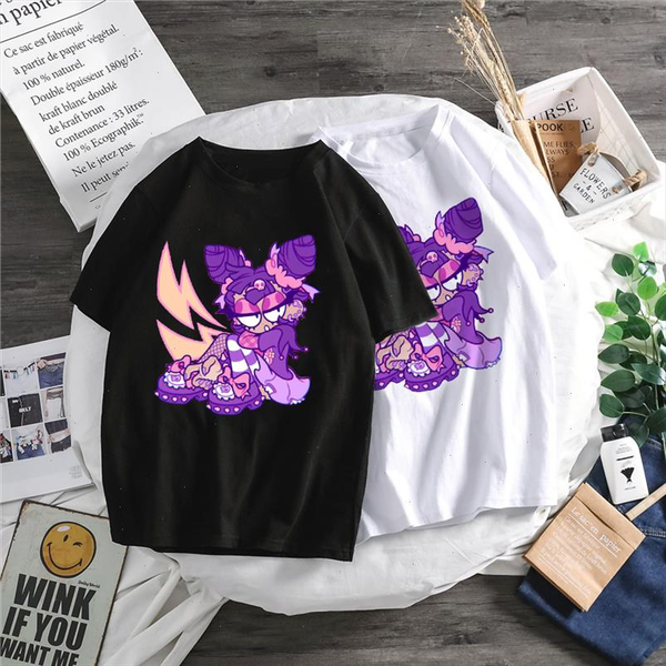 

new cartoon pattern gothic style personalized streetwear shirt comfortable t shirt fashion t shirt drop shipping good quality, White