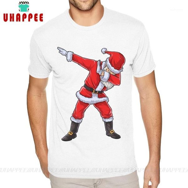 

men's t-shirts short sleeves o-neck organnic cotton dabbing santa teeshirts upcoming gentlemen' s tee-shirt1, White;black