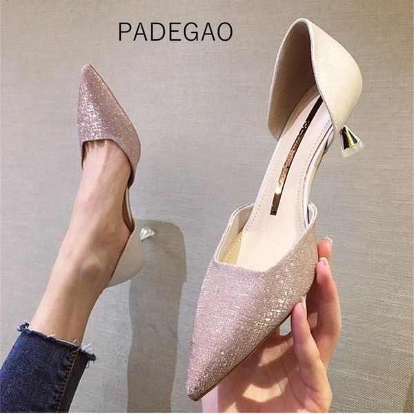 

dress shoes womens 2021 high heels fashion party korean elegant women, Black