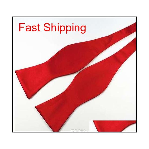 

rbocott bow ties self tie men's fashion solid color bowtie adjustable business wedding papillon for men accessories chbuq, Black;gray