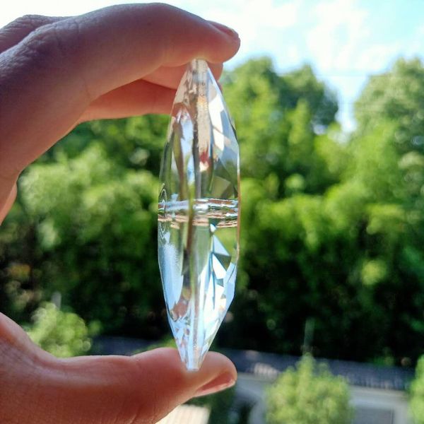 

80mm clear k9 crystal concave round shape chandelier crystals pendants suncatcher accessories crafts gift home garden decoration h jllwhn