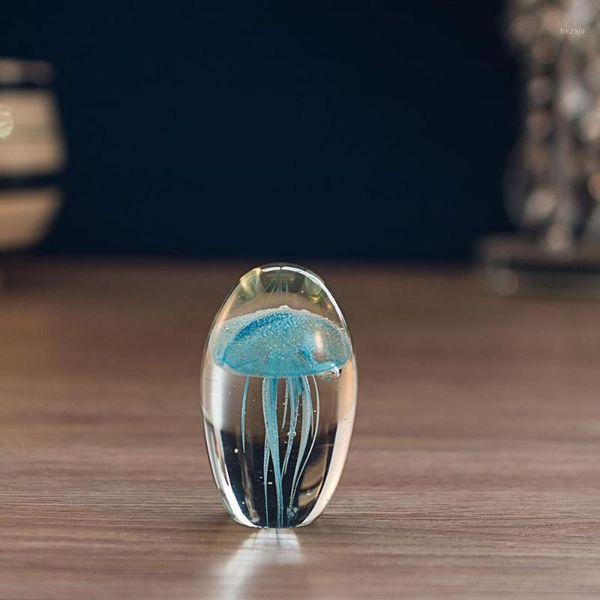 

decorative objects & figurines 3d colorful solid color crystal jellyfish paperweight ornament beautiful christmas gifts friends gift art cra