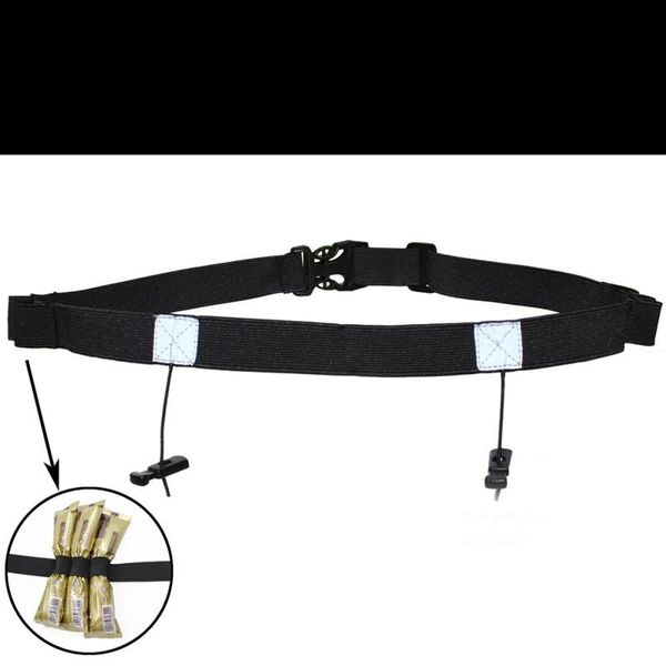 

marathon wrist band reflective adjustable number belt running bib holder for outdoor running cycling triathlon safety bands, Black;gray