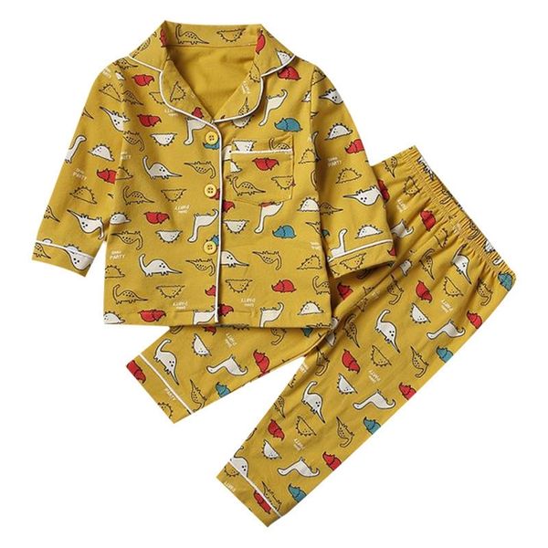 

saileroad children's cartoon dinosaur pajamas for boys animals printed long sleeve pajamas kids pijama infantil boys home wear y200704, Blue;red
