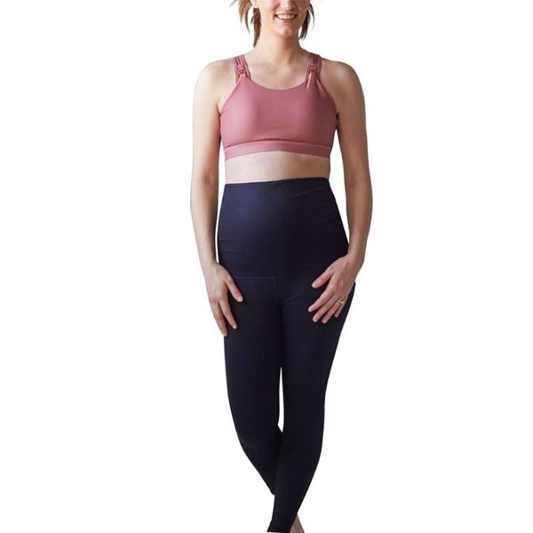 

women over belly casual maternity yoga pants workout pregnancy breathable support leggings stretch long soft with pockets solid, White