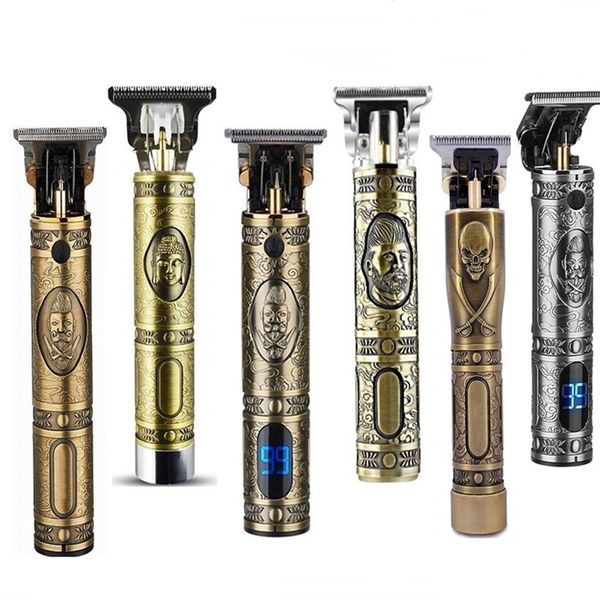 

usb rechargeable hair trimmer electric cordless skeleton hair clipper shaver trimmer men barber hair cutting machine 0mm razor