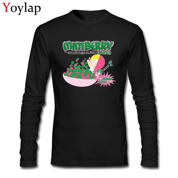 

sport mint berry crunch 2017 new men's long sleeve 100% cotton t-shirts cartoon design funny & tees fitted plus size