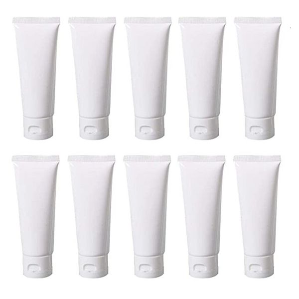 

15ml 20ml 30ml 50ml 100ml white plastic refill cosmetic soft tubes makeup travel packing bottles sample storage containers