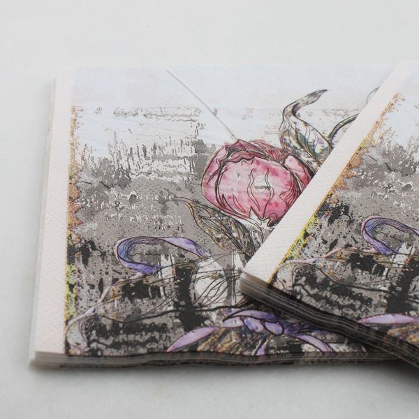 

color printing napkins flower series native wood pulp party bar decoration paper restaurant supplies high-grade napkins dhl 5 n2