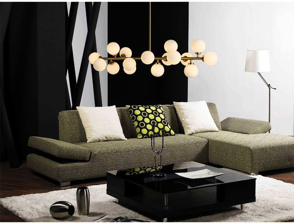 

nordic glass ball chandelier light gold dinning room modern kitchen hanging lamp light fixture suspension luminaire 110/220v led