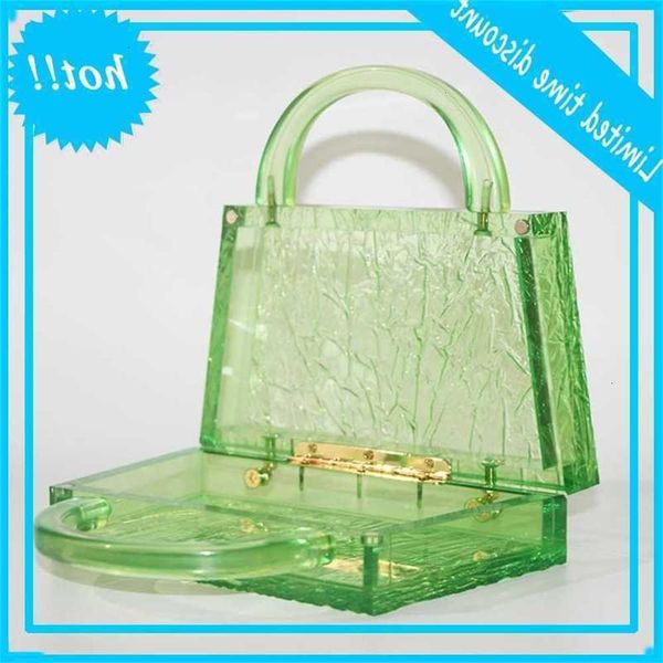 

fluorescent transparent green acrylic fashion handbags luxury party prom elegant banquet evening gown diner task lady casual