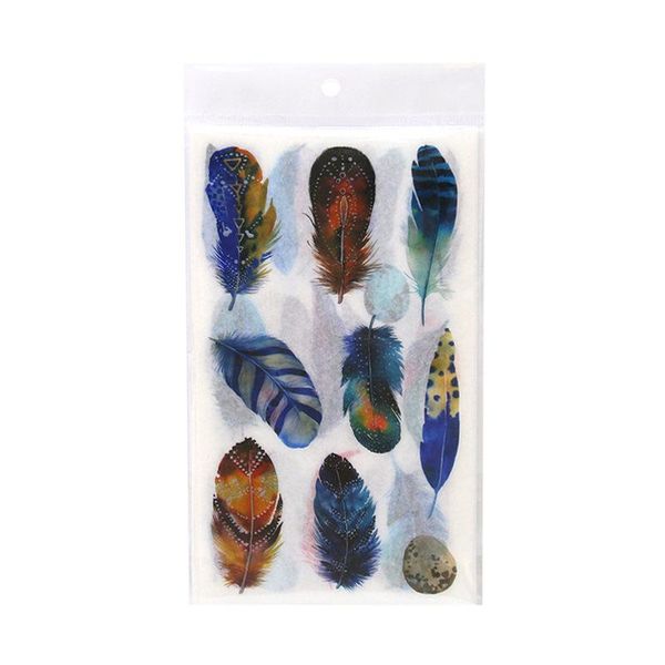 

6шт обновления симпатичные фантазии перья scrapbooking наклейки diy craft decoracion журнал фотоальбомы украшения наклейки jlljcj garden_lig