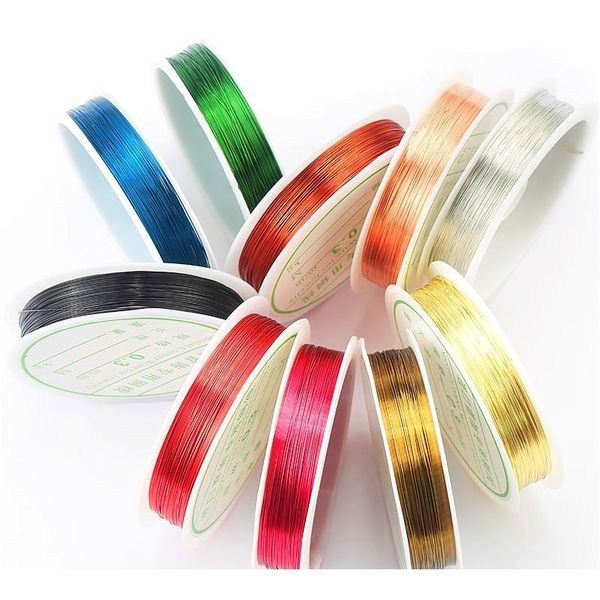 

0.m/0.4mm multicolor copper wire beading wire beading thread jewelry cord string cord beading line diy craft making 1 jllqdf