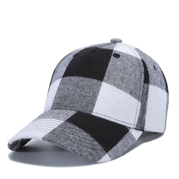 Berretto da baseball di alta qualità Donna Nero Rosso Plaid Primavera Estate Cappello Uomo Cotone Bone Hip Hop Cap per uomo