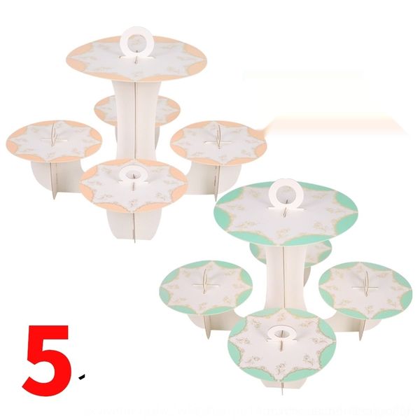 

8gon3 disposable new five-layer paper cake rack dessert dessert dessertparty wedding supplies table atmosphere rack cake decoration c7fn8