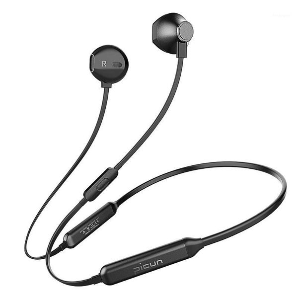 

picun h12 bluetooth earphone ipx5 waterproof sports running wireless headphones magnetic design neckband earbuds for smart phone1
