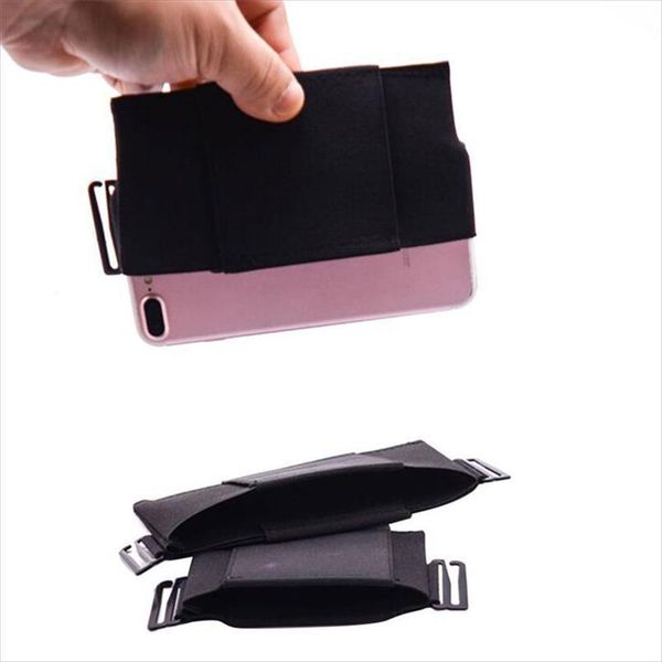 

fashion minimalist invisible wallet waist bag mini pouch safe for key card phone outdoor sport waist packs black