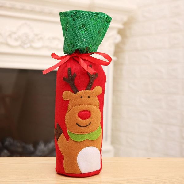 

christmas table decor dinner party red wine christmas santa bottle cover bag sets bottle decor for new year xmas dinner party bbywzo