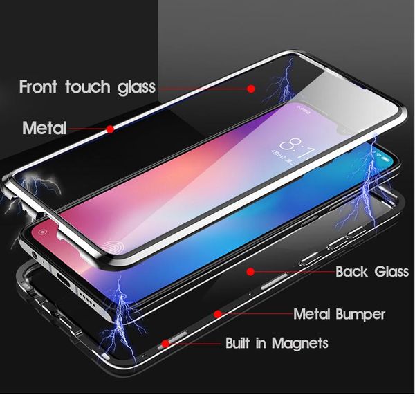 

double sided magnetic metal case for redmi note 9 9s 8 8a 8t 7 pro k20 xiaomi 10 9t 9se 9 bbyjup