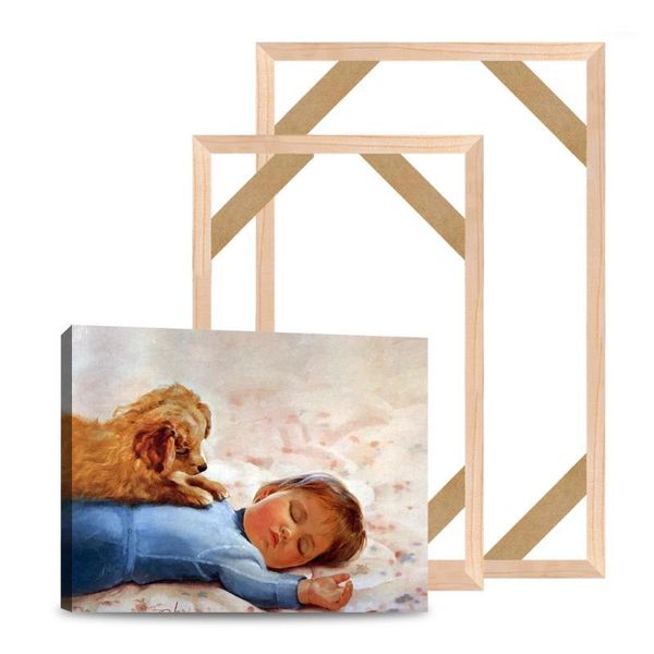 

wooden paste/buckle canvas picture frames diy for oil painting canvas print gallery stretcher home decor p frame decoration1