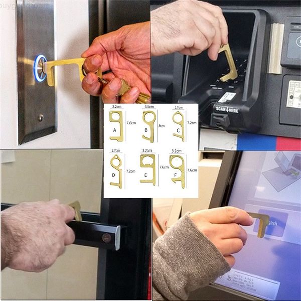 

edc door opener protection isolation no-touch opener elevator button tool contactless door open tool safety opening door handle