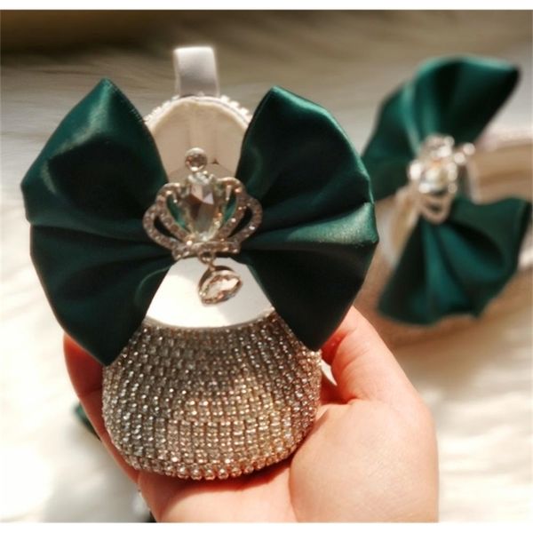

dollbling emerald crown baby cirb shoes green bow headband set bling bebe name ballet 100 day ballerina princess girl first wa y201028