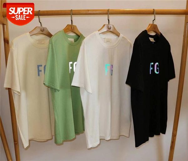 

fg laser reflective t shirt essentials t-shirt men women couples dress #mx73, White;black