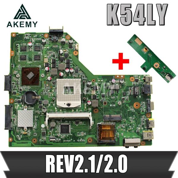 

motherboards akemy k54ly lapmotherboard for asus k54l x54h k54hr x84h test original mai'nboard rev2.1/2.0 pm