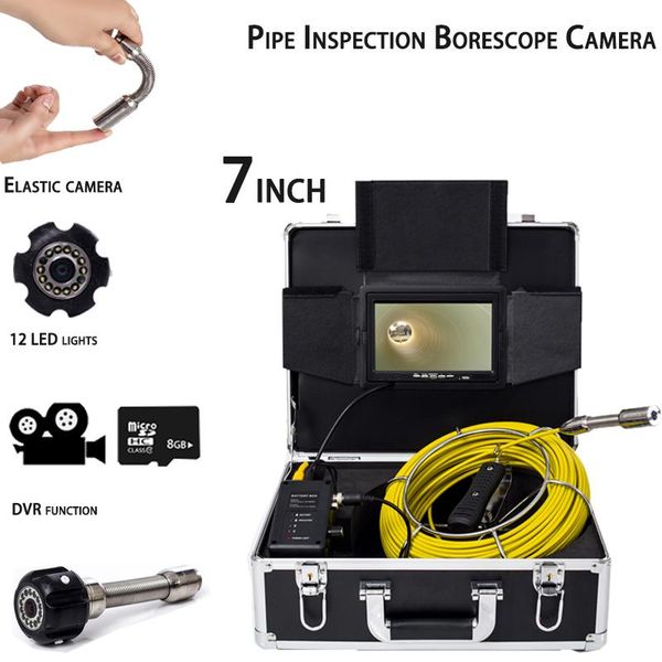

pipe sewer inspection video camera system with 20-50m cable dvr video recording 23mm 1000tvl camera