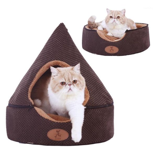 

cat beds & furniture dishykooker removable dirt-resistant pet tent house for small medium dogs teddy sleeping1