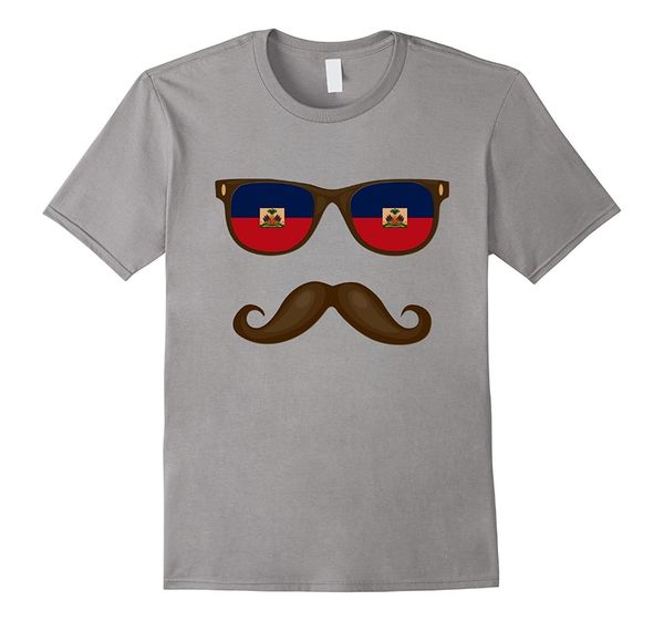 

fashion o neck haitian flag sunglasses moustaches haiti brand men's s sport hooded sweatshirt hoodie men t shirt