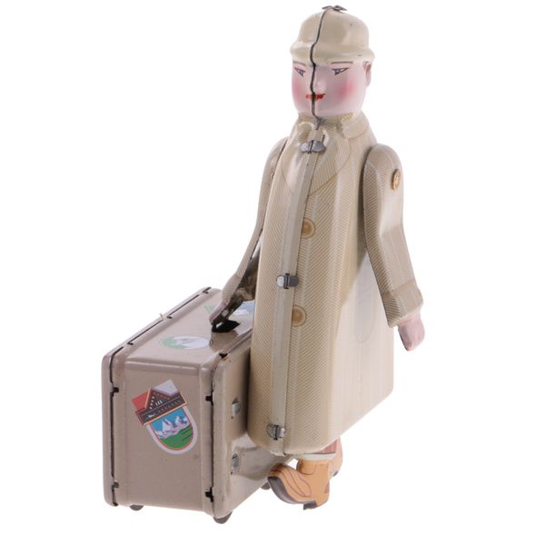 

wind up tin toy walking путешественник с чемоданом заводной коллекционная подарок