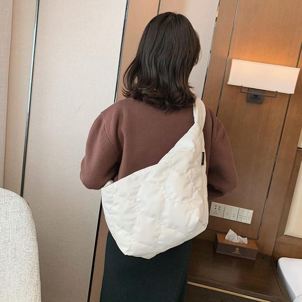 

waist bags fashion slung down bag women's single shoulder cotton clothing 2021 winter space chest handbag large capacity portable