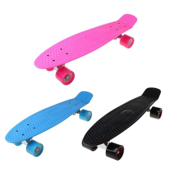 

inch four-wheel skateboard single-warp kick skate board aluminum bracket for beginners boys girls skateboarding