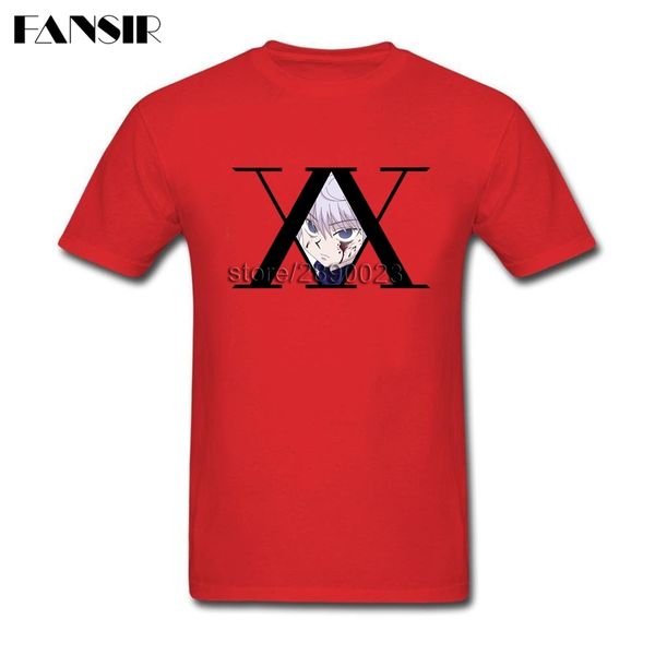 

hip hop hunter x hunter killua zoldyck tshirt мужчины с коротким рукавом пользовательские мужчины tshirt камиза masculina 3xl спорт толстовк