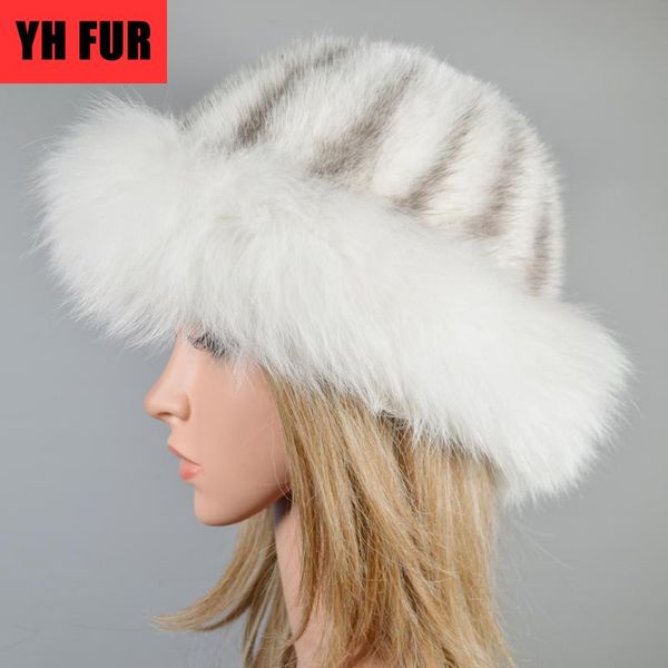 

women casual winter windproof real genuine hats girls genuine fur caps outdoor warm lady real fedoras cap, Blue;gray