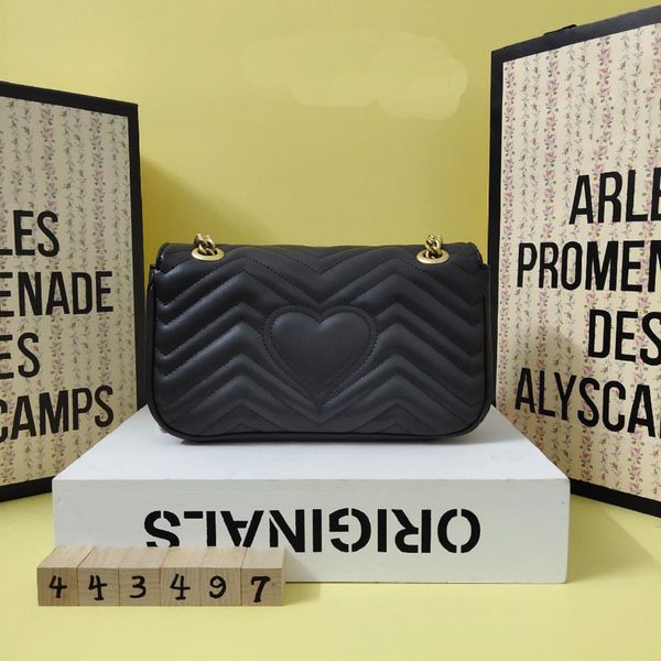 

women luxurys designers bags wavy embroidery marmont quilted shoulder bag gold chain crossbody bag genuine leather messenger bag purse