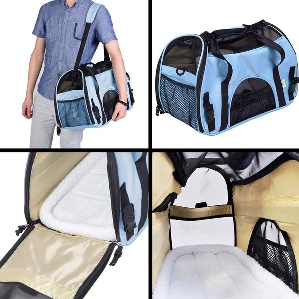 

carrier oxford comfort pet large cat/dog sided soft travel tote shoulder bag s5892 mukk