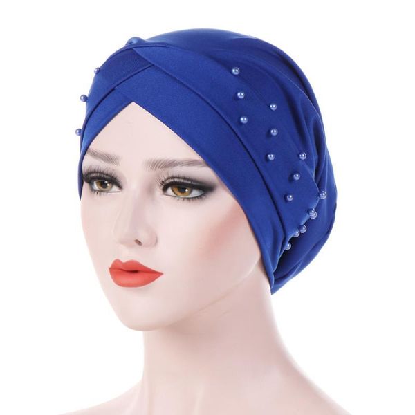La vendita calda europea e cappello croce americani nuovo stile tratto panno sulla fronte perline turbante