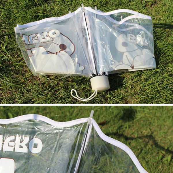 

прозрачный зонтик дети складные толстые парагуас четкие кружева зонтик дождь женщины зонтик пластиковый pvc 2017 солнце декоративный зонт bb