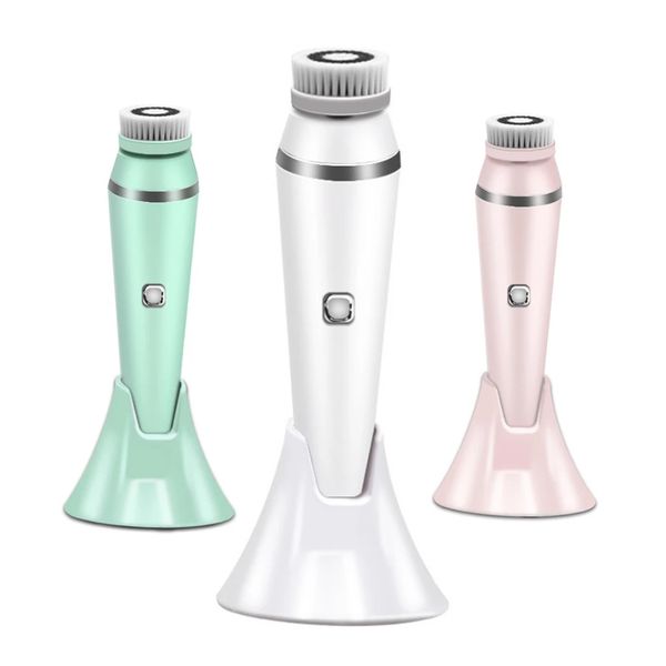 

4 in 1 electric face deep cleansing brush rechargeable sonic face cleaner deep pore cleaning skin massager face cleansing brush