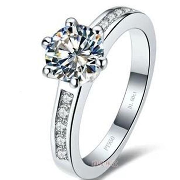

fine wholesale - us gia certificate 1kct, authentic sona diamond ring 18k gold-plated high simulation drill set diamond white, Slivery;golden