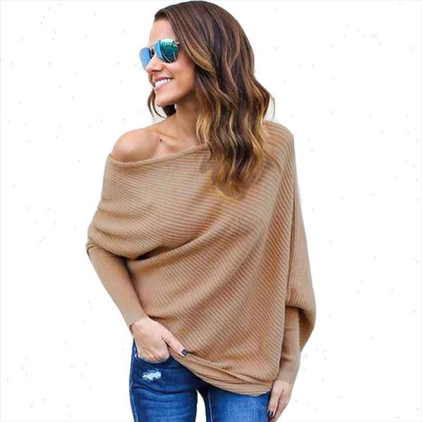 

women girl winter off shoulder knitted pullovers sweaters basic casual knitted sweater jumper clothing, White;black